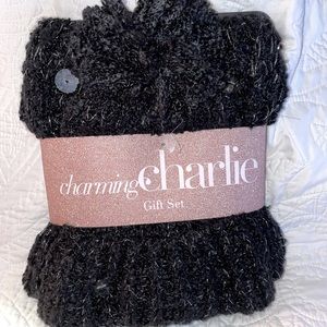 Black Hat with Pom & scarf